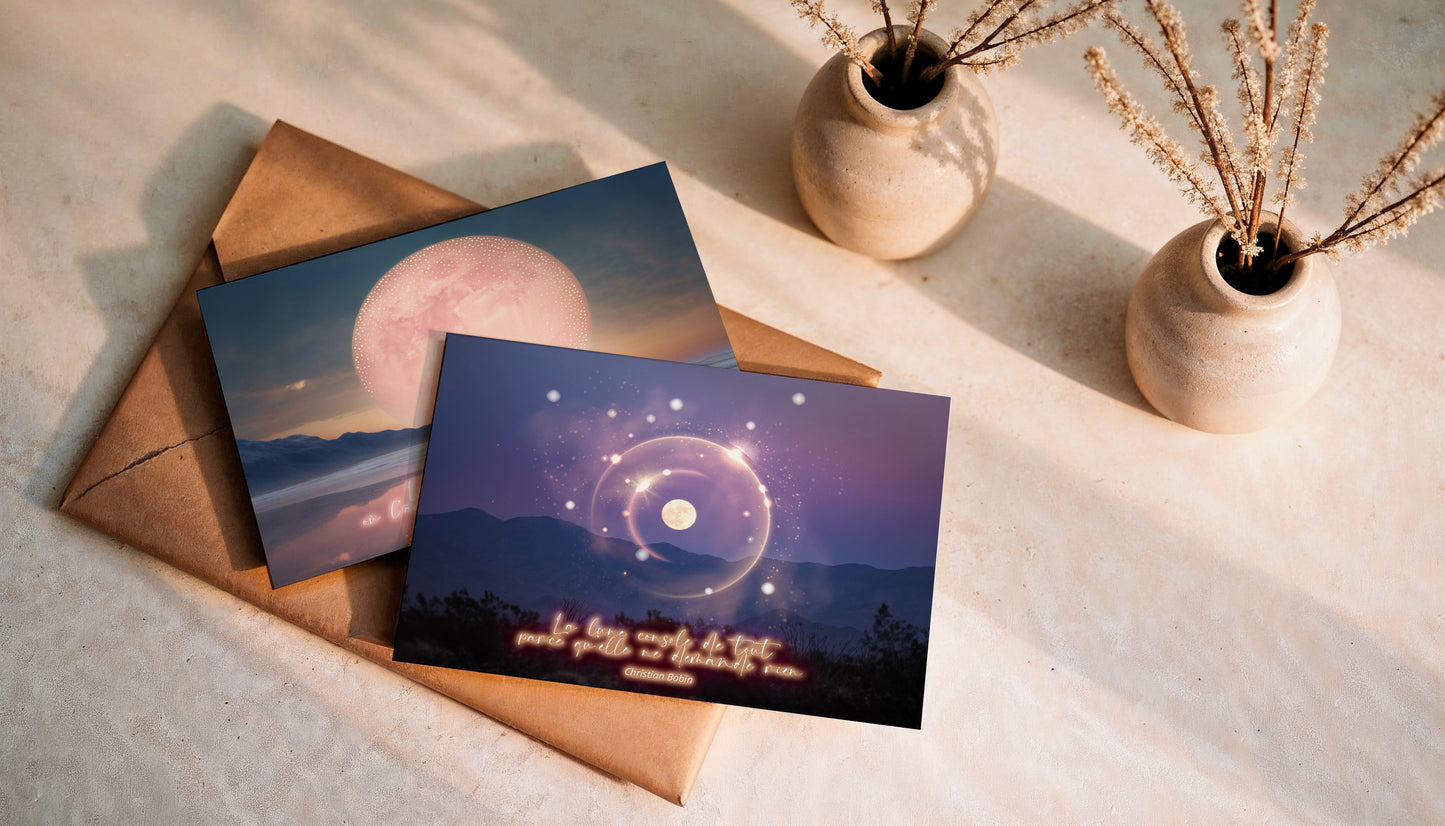Pack 12 Cartes postales des Cycles Lunaires