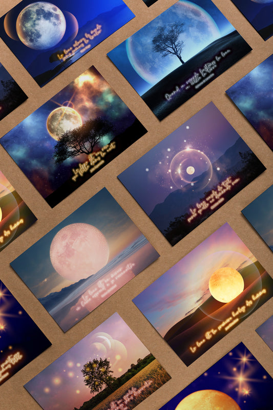 Pack 12 Cartes postales des Cycles Lunaires